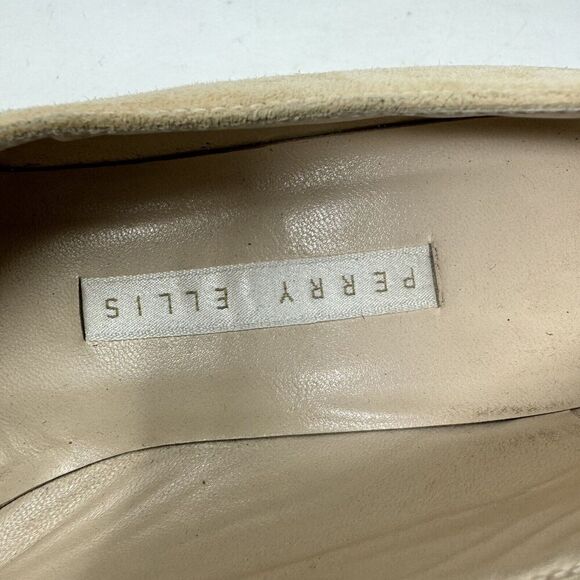 Perry Ellis‎ Nude Portfolio Suede Kitten Heel Size 7.5 - Picture 5 of 8